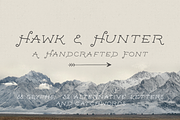 Hawk & Hunter + Extras, a Serif Font by Design Surplus (Thumbnail 1 of 4)