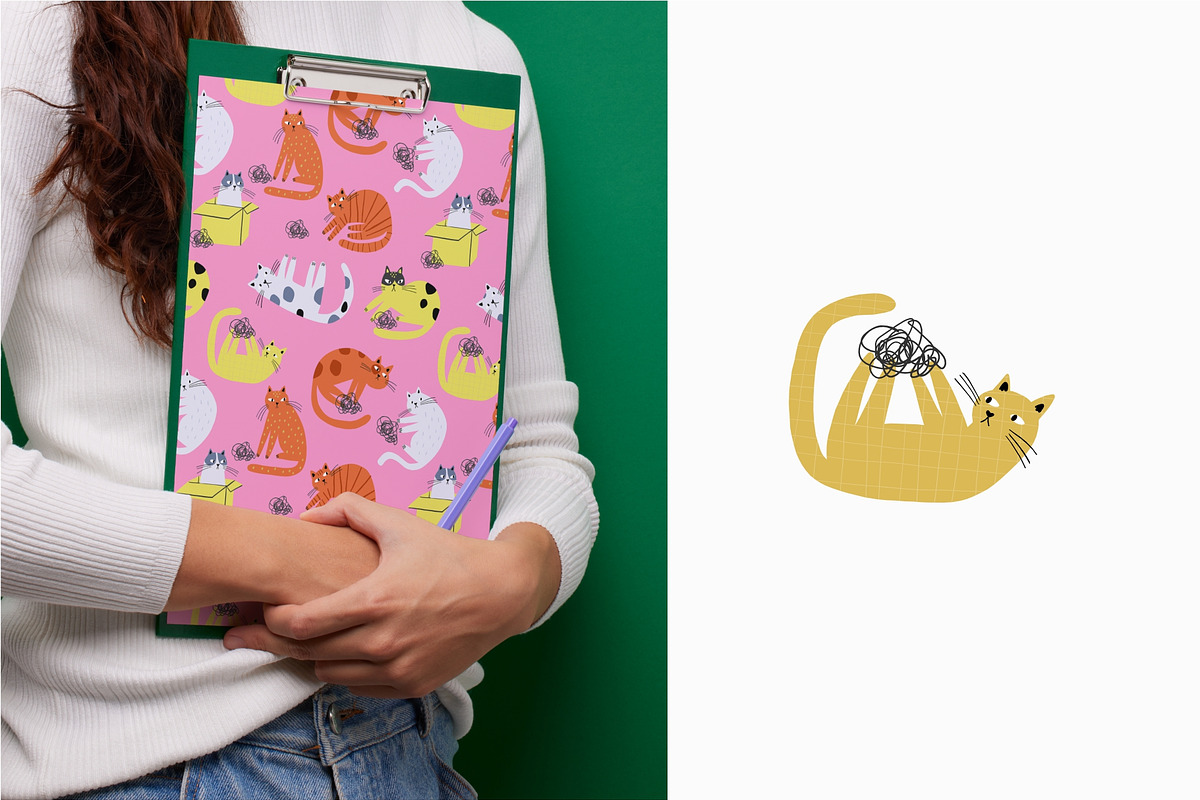 Funny Cats - vector clipart, a Decorative Illustration by Barkova Nadya (Photo 8 of 8)