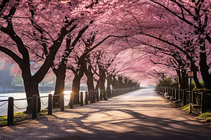 Sakura alley in the park, a Nature Photo by AlyaAnd