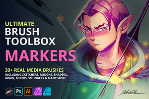 Ultimate Brush Toolbox – Markers, a Brush Add-On by Nathan Brown