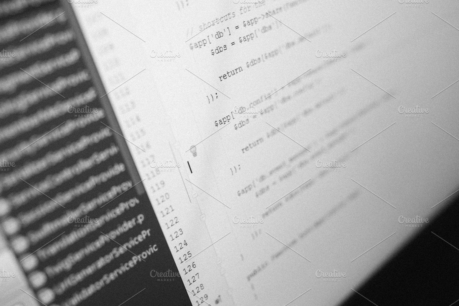 BW Code with grain, a Technology Photo by Hombre-cz
