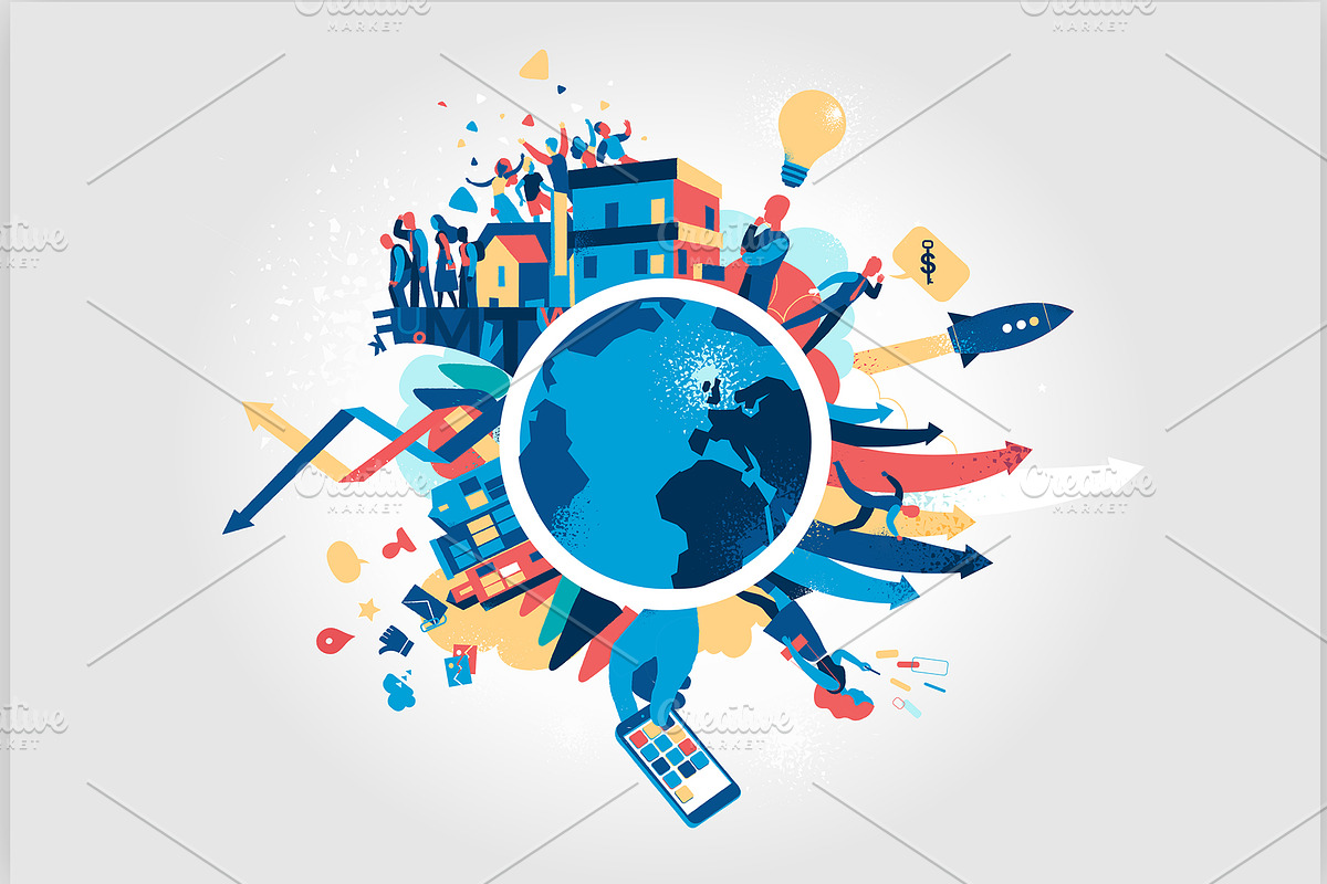 15 Vector World Illustrations, a Person Illustration by Hurcastock! (Photo 16 of 16)