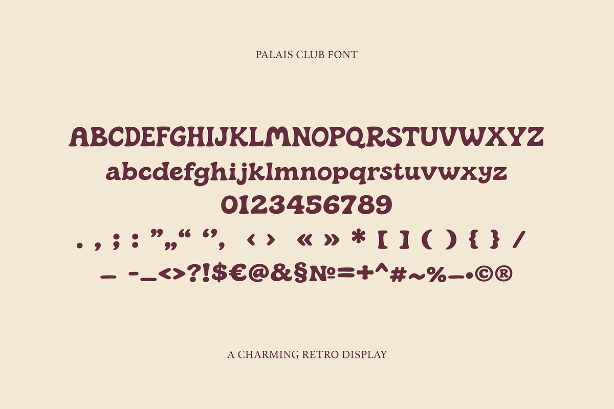 Palais Club Retro Font, a Serif Font by gafaroff studio (Photo 5 of 6)