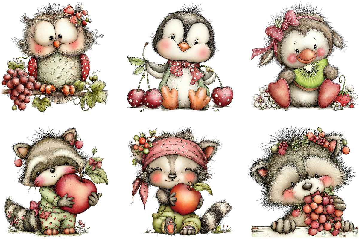 Whimsical Animals with Fruits, an Animal Illustration by fashionaddict (Photo 4 of 7)