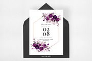 Burgundy Wedding Invitation Suite, an Invitation Template by Azka Creative (Thumbnail 4 of 5)