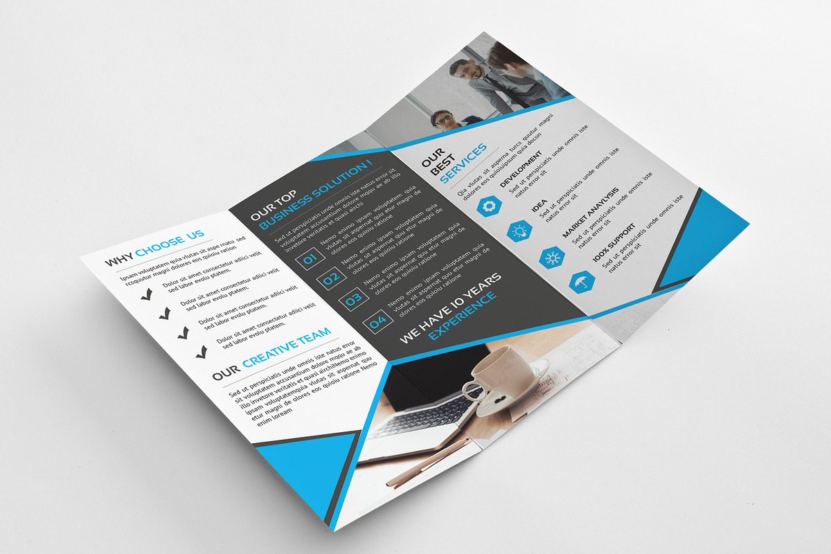 Trifold Business Brochure, a Brochure Template by retrographix (Photo 3 of 6)