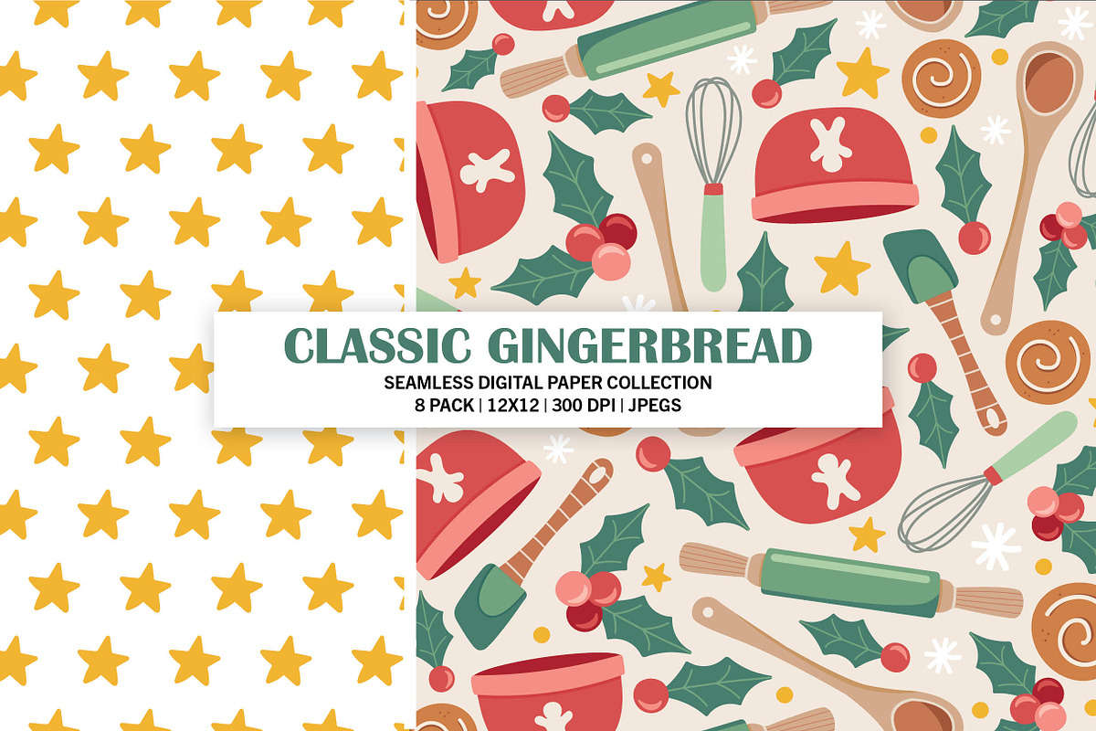 Classic Gingerbread Seamless Pattern, a Pattern Graphic by Alanna Messina Design Co (Photo 3 of 8)
