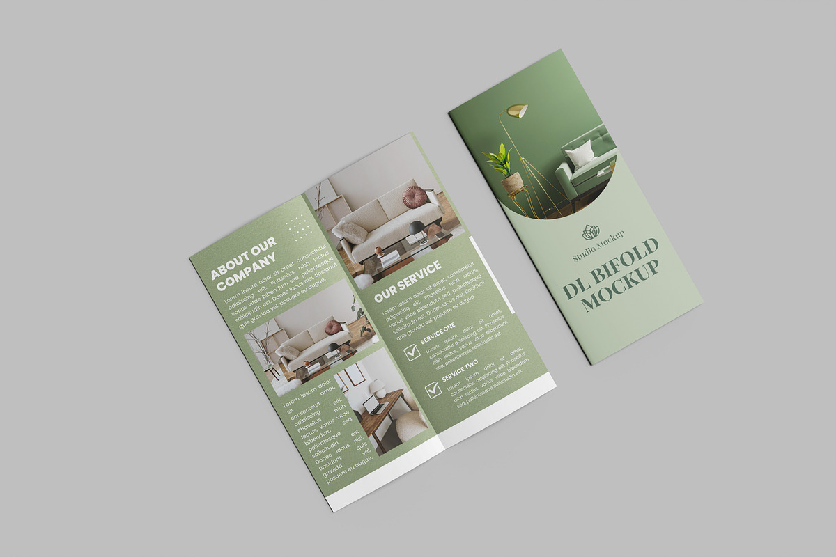 Bifold DL Brochure Mockups, a Books & Magazine Mockup by Ataku Design (Photo 6 of 6)