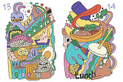 Fast Food Doodles. Vector and raster, a Food Illustration by Oliana Moroz (Thumbnail 20 of 25)