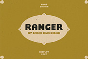 Ranger - Retro Display Font, a Sans Serif Font by Sarah Celia Design (Thumbnail 1 of 4)