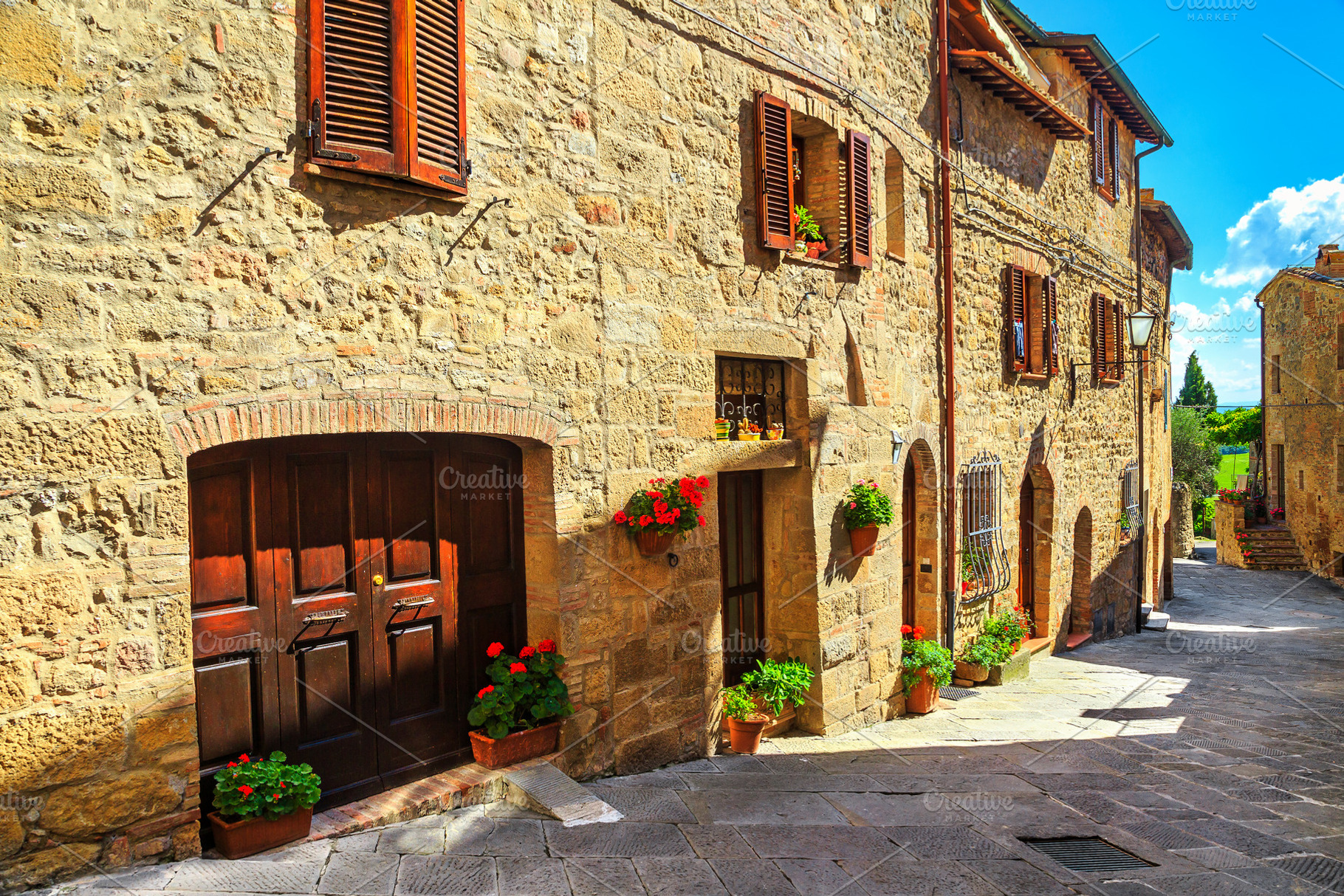 Rustic stone houses in Tuscany, an Architecture Photo by Alpine Dreams