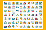 70 Buildings Icon Set, a Solid Icon by Flat Icons (Thumbnail 2 of 7)