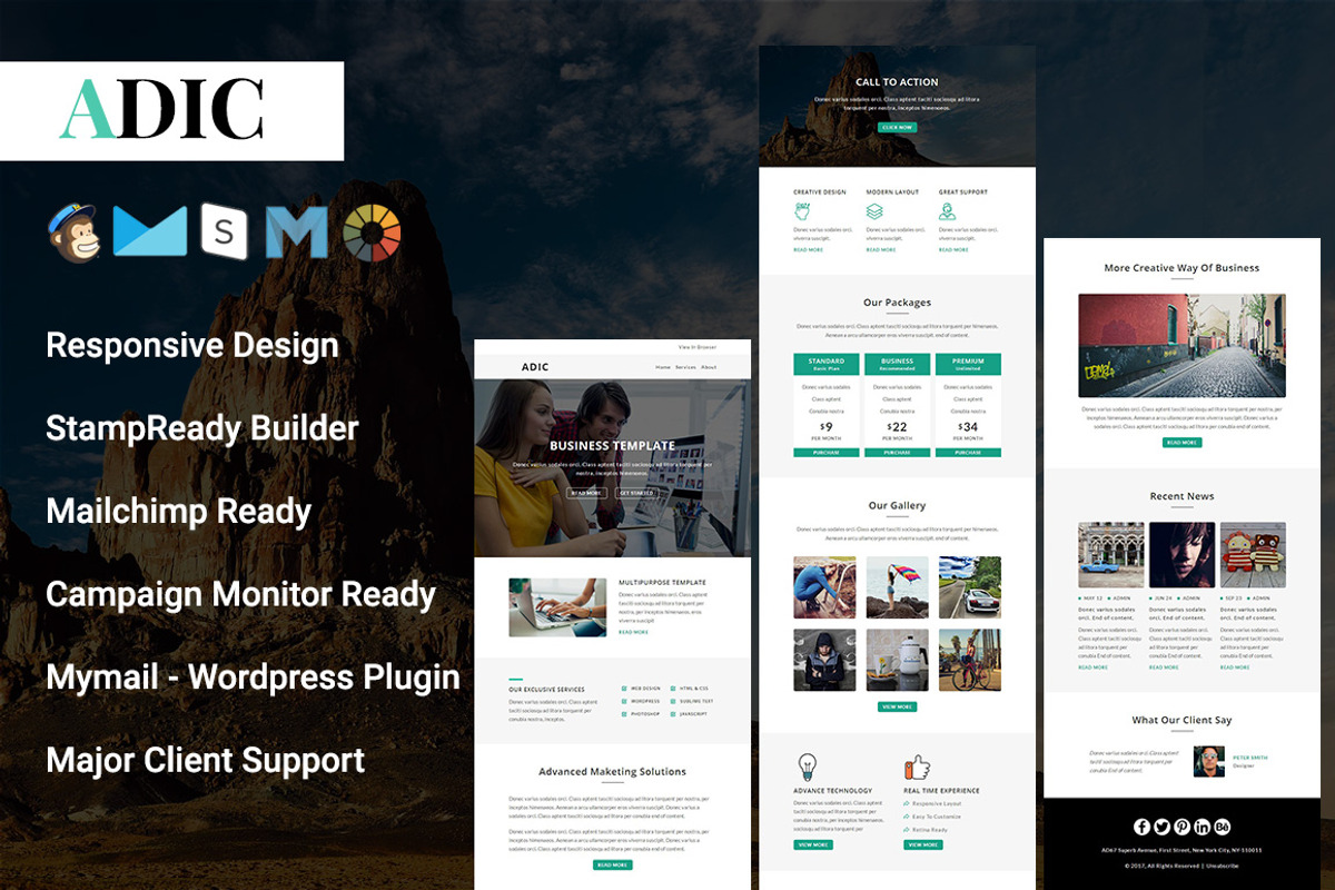 Adic - Responsive Email Template, an Email Template by Pennyblack Templates (Photo 1 of 3)