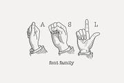 ASL Line font, a Symbol Font by kaer_shop (Thumbnail 1 of 8)