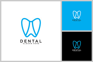 dental care vector line style, a Branding & Logo Template by quadrazo