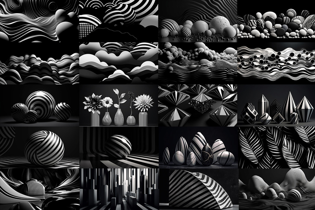 B&W Stripes 45 Backgrounds, a Background Graphic by Handmadefont (Photo 4 of 8)