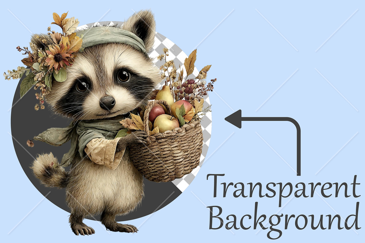 Whimsical Fall Autumn Animals PNG, a Seasonal Illustration by Canvas Craft (Photo 2 of 10)