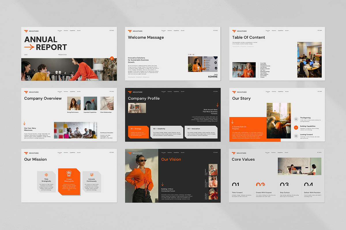 Annual Report Presentation Template, a Presentation Template by evgenystudio (Photo 3 of 5)