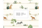 Safari animal nature reserve pattern, a Pattern Graphic by Milatoo (Thumbnail 2 of 3)