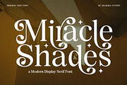 Miracle Shades - Modern Display, a Serif Font by Shakira Studio (Thumbnail 1 of 10)