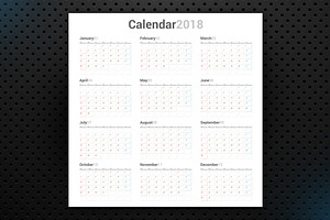 Calendar 2018 Planner Design