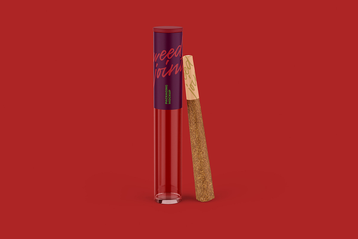 Weed Joint Pre-Roll Packaging Mockup, a Product Mockup by easymock 2 (Photo 6 of 9)