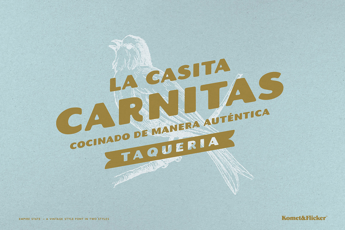 Empire State – A Rustic Font, a Sans Serif Font by Komet & Flicker (Photo 10 of 15)