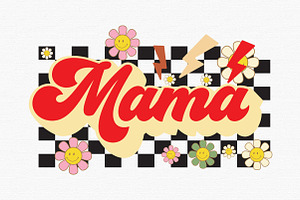 Retro Mama PNG Sublimation Bundle