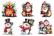 Cartoon-style Christmas Clipart, an Illustration by CreationArt (Thumbnail 4 of 6)