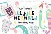 Nursery Art Little Mermaid, an Animal Illustration by Nursery Art (Thumbnail 1 of 11)