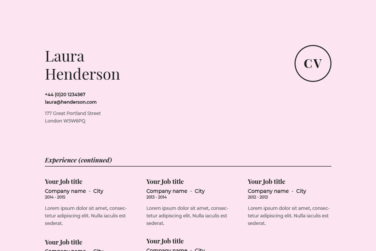 Laura | CV / resume template, a Resume Template by CV house (Photo 7 of 10)