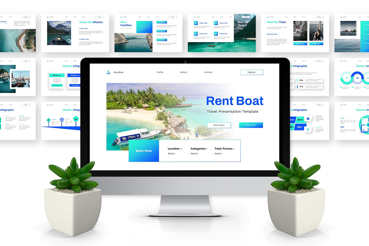 Rent Boat - Travel Google Slide, a Presentation Template by Deepslide Studio (Photo 6 of 6)