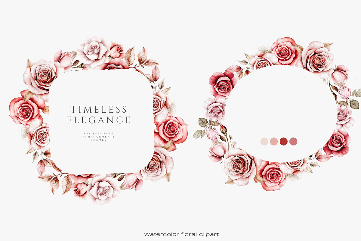 vintage roses elegant florals set, a Decorative Illustration by Patishop Art (Photo 8 of 13)