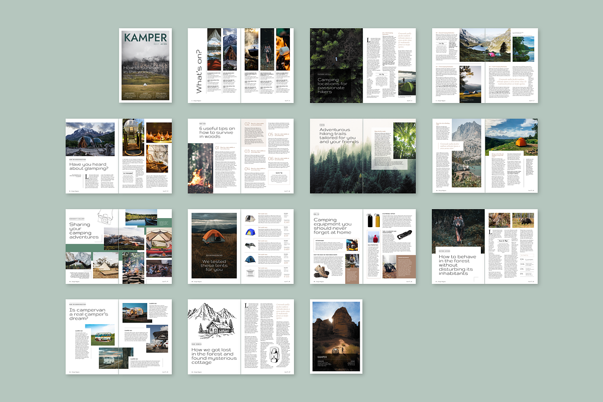 KAMPER - Travel Magazine, a Magazine Template by SonaGeciova (Photo 17 of 17)