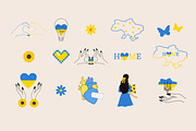 Ukraine vector graphic set, an Object Illustration by yabluko_draws (Thumbnail 2 of 3)