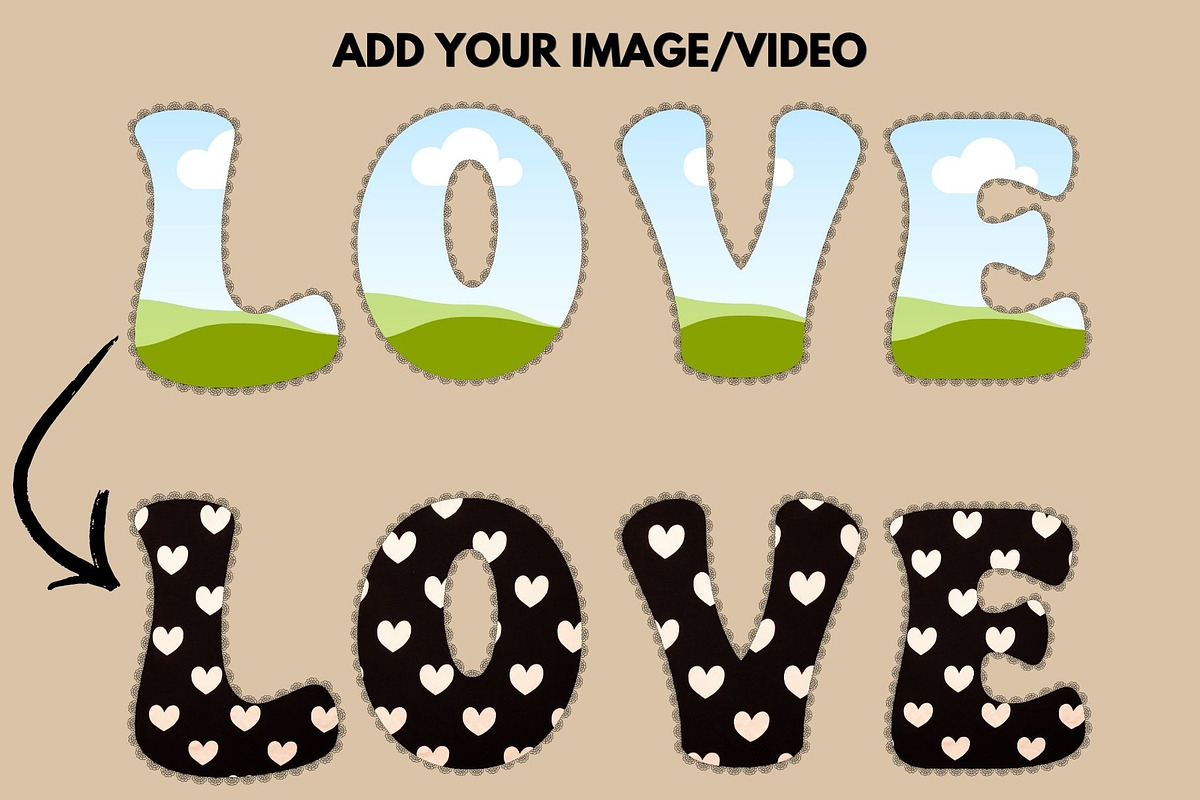 Lace Canva Frames Letters Template, a Decorative Illustration by GraphiCarola (Photo 2 of 6)