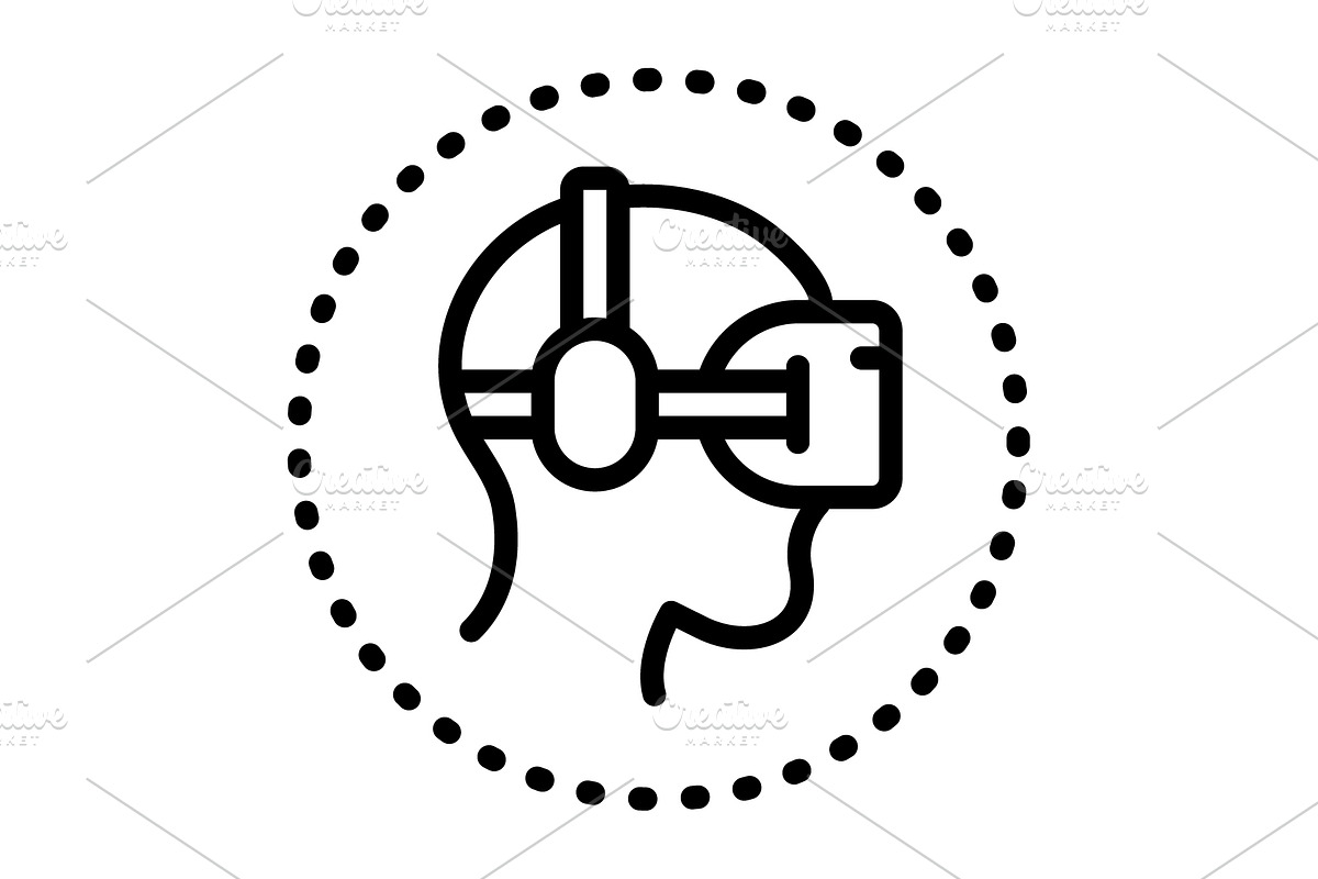 Virtually in effect black icon, an Outline Icon by Creative priyanka