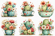Whimsical Summer Cactus Clipart, an Illustration by Craft Nest (Thumbnail 6 of 11)
