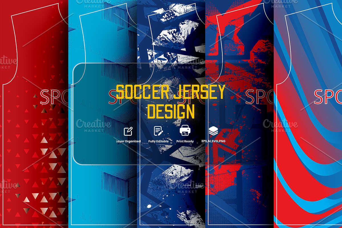 Soccer Jersey Design, a Sport Illustration by samsulpassive (Photo 1 of 3)