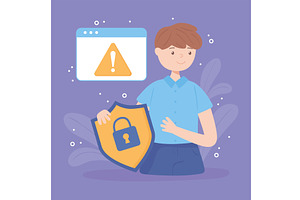 people secure data, a Technology Illustration by studiogstock