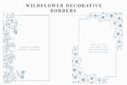 Wildflower Floral Decorative Borders, a Decorative Illustration by AW Studios (Thumbnail 1 of 11)