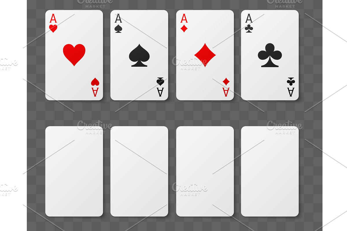 Clean playing cards or with suits, an Object Illustration by Vectorbuum