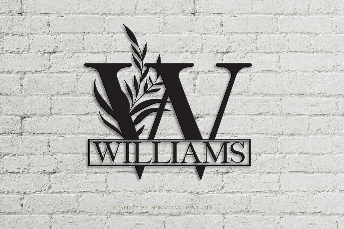 Leafletter Monogram Font Kit preview 3