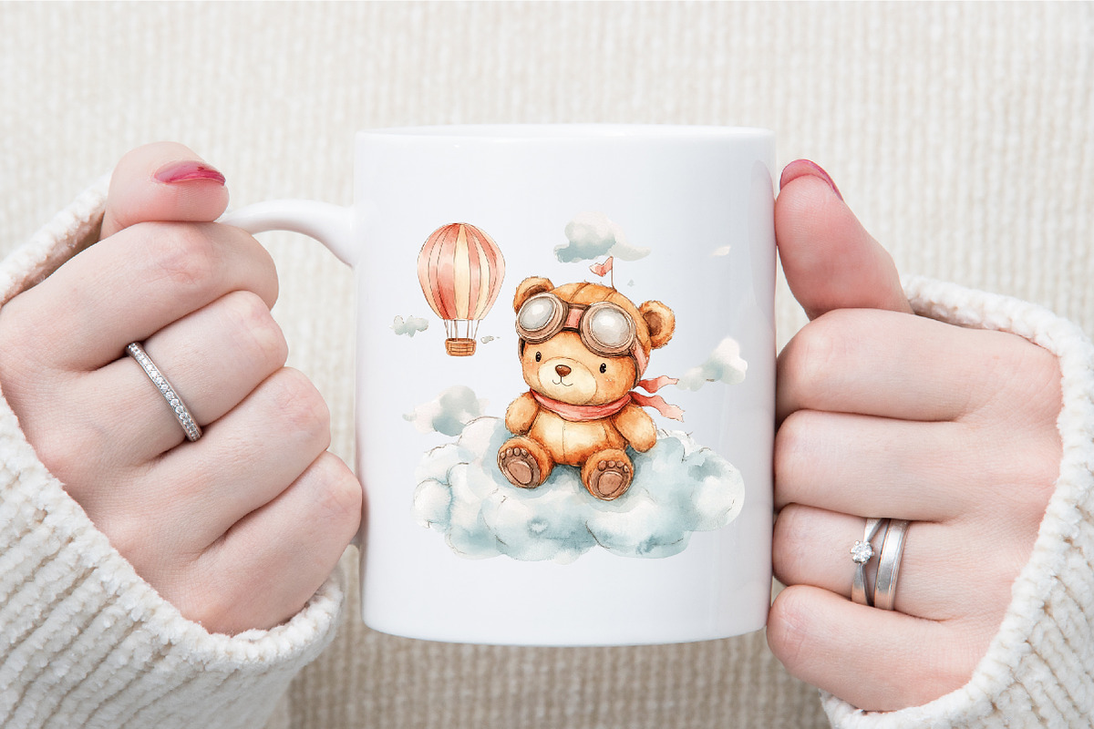 Aviator Bear Sublimation Clipart, an Illustration by Sublimation Artist (Photo 5 of 6)