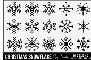 Christmas Snowflake SVG Bundle