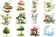 Watercolor Garden Fairies Floral png, an Illustration by Watercolor design (Thumbnail 2 of 5)