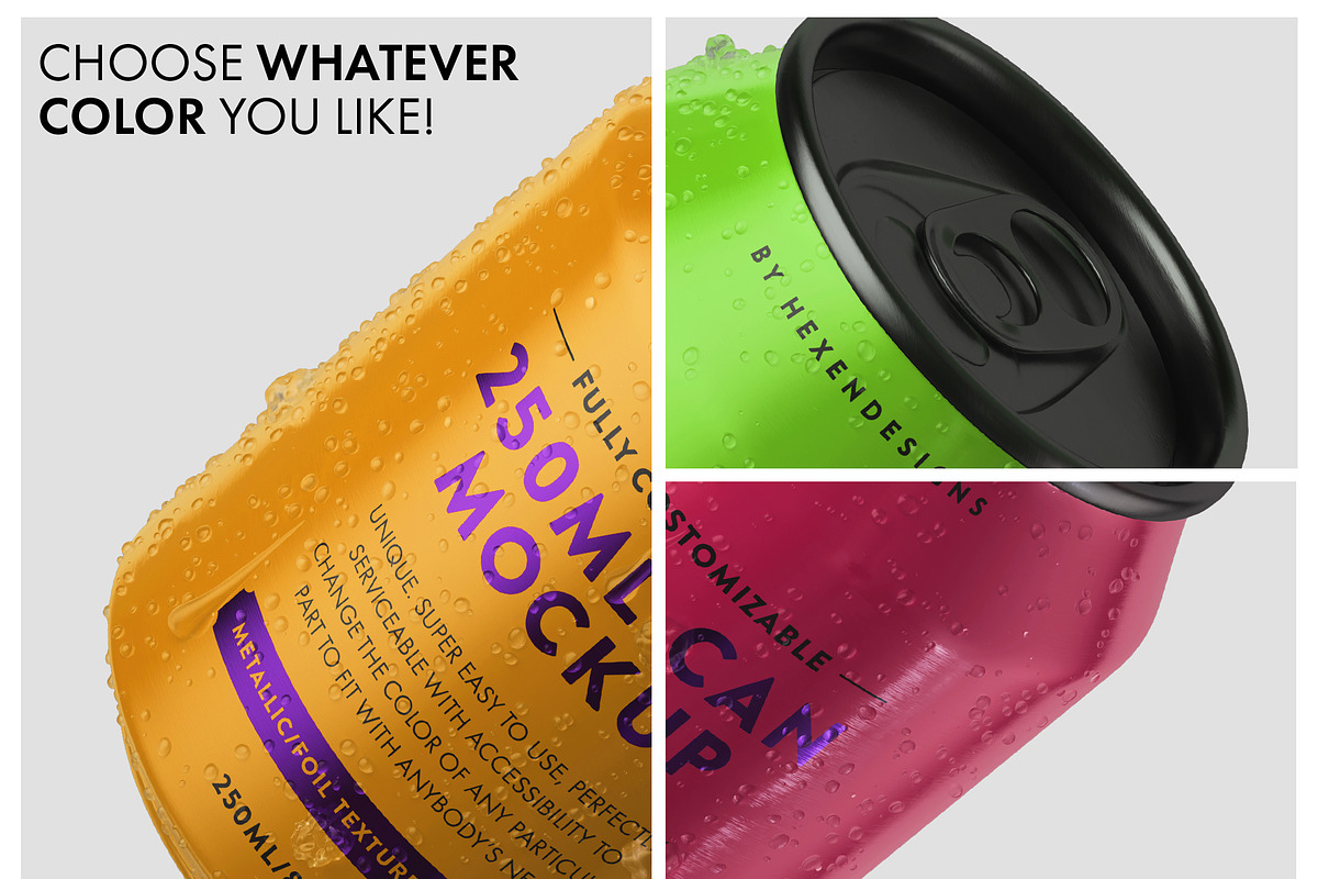 250ML CAN MOCKUP, a Product Mockup by HexenDesigns (Photo 7 of 10)