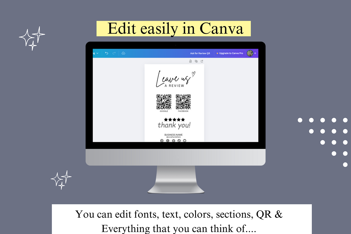 Ask For Review QR Code Sign Template, a Card Template by Climbwithelevator (Photo 9 of 9)