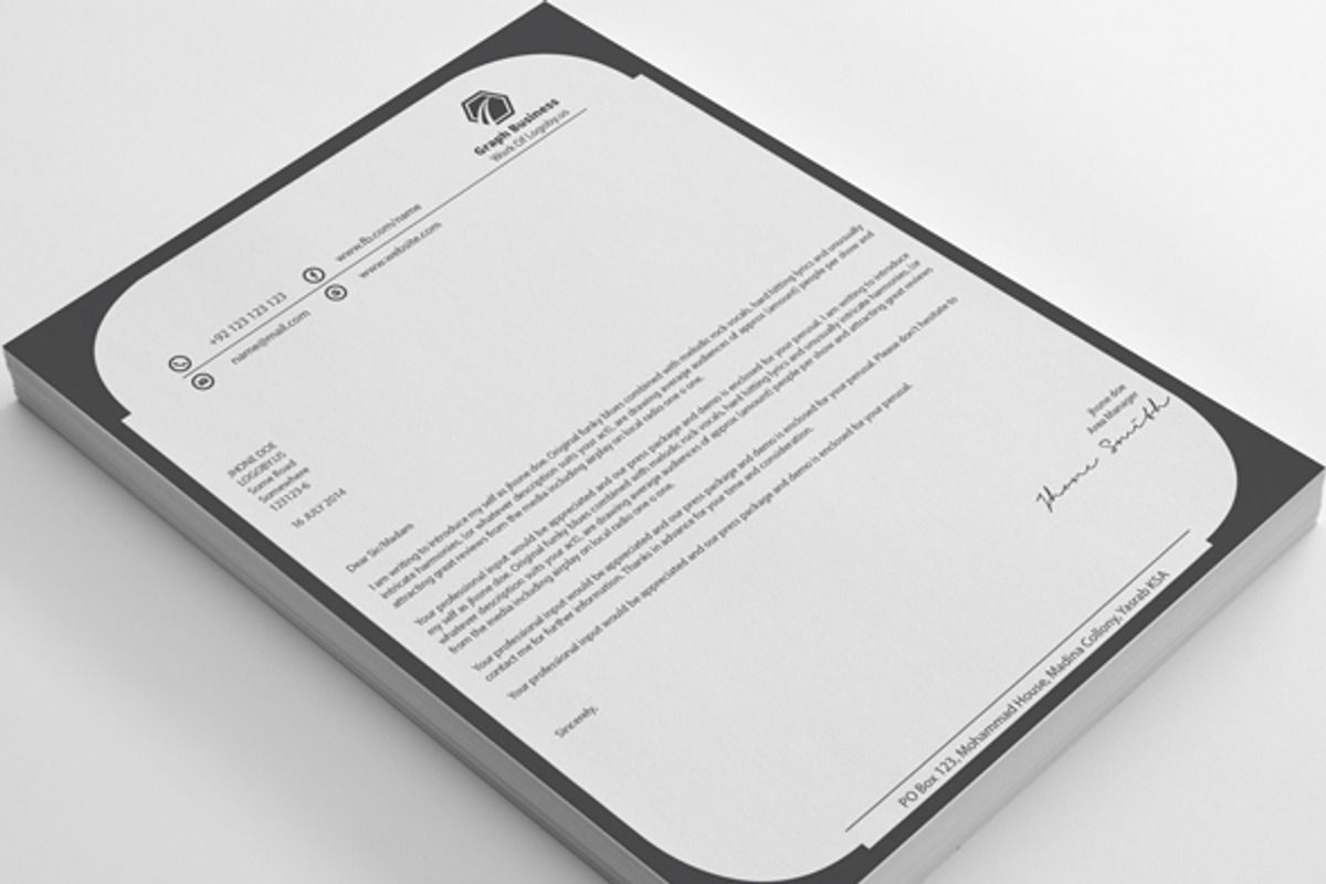 Clean Letterheads, a Stationery Template by shujaktk (Photo 1 of 5)