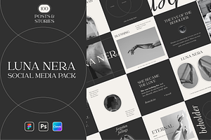 Luna Nera B&W Instagram Template